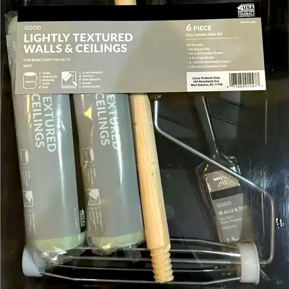 Linzer Good 6 Piece Polyester Knit Paint Tray Kit